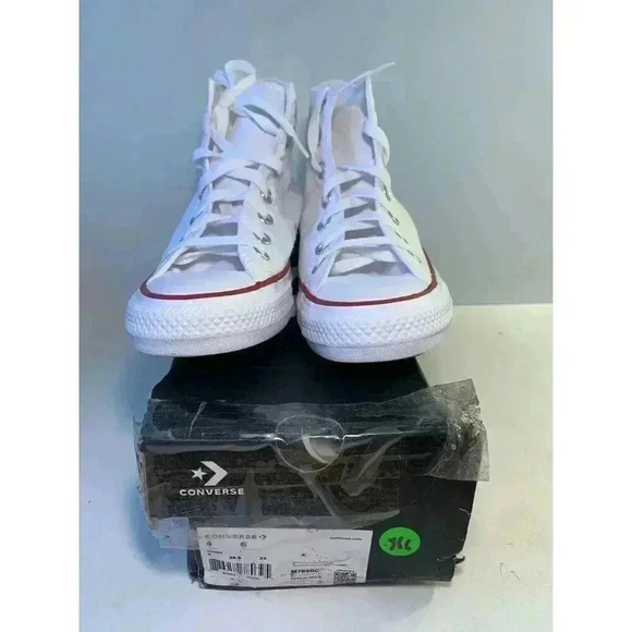 .866 New! Converse All Star High Top White-US 4 Mens - Picture 2 of 6
